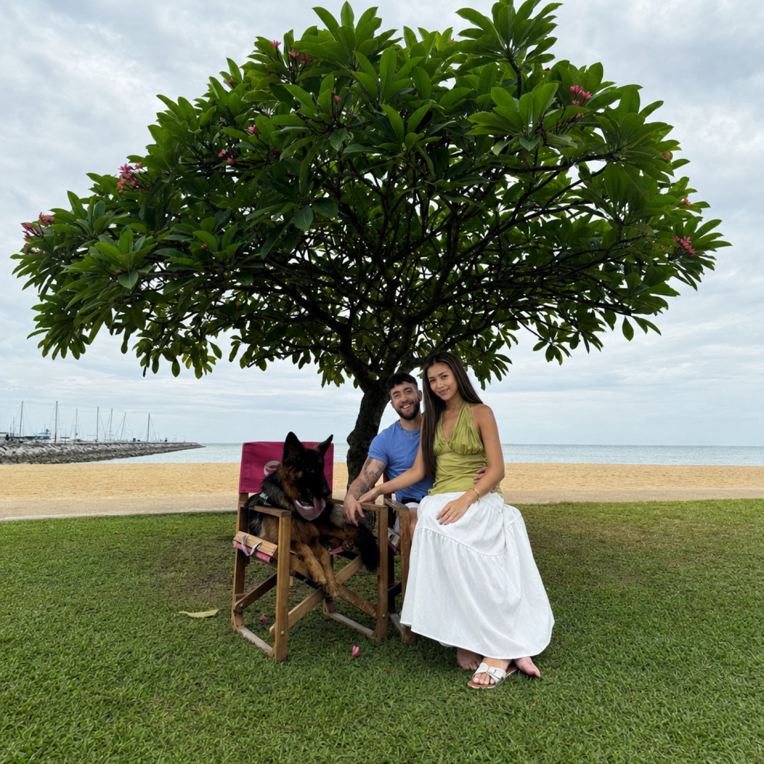 Nathan and his family on a weekend away